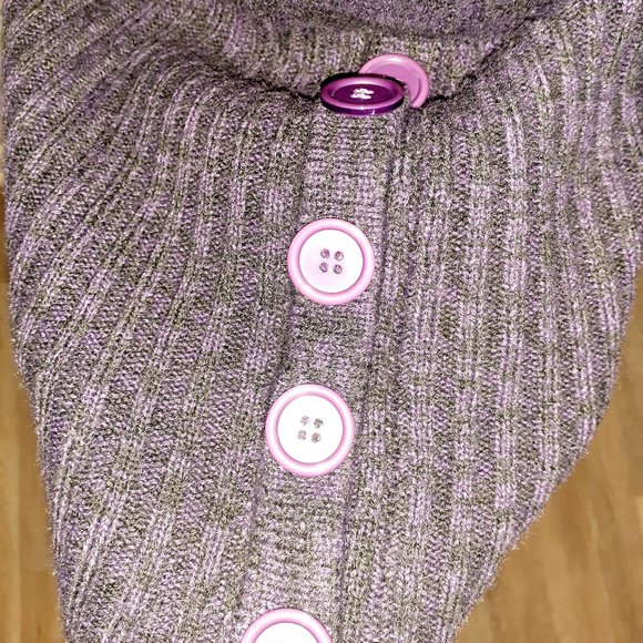 Cap-sleeved Juniors Cowl Neck Sweater Size: Med - Picture 3 of 4